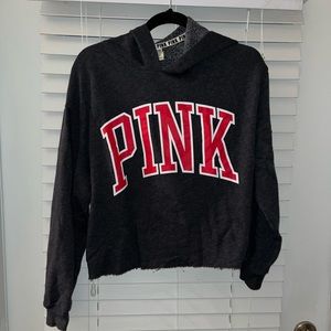 Vs pink crop hoodie